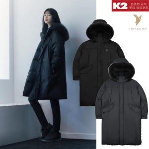 케이투 K2 겨울 여성 오버핏 씬에어 롱 구스 수지 다운/패딩/거위털/KWW24560YD