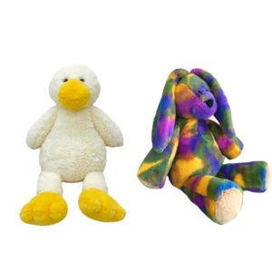 테이스티드 토끼 + 화이트오리 2종 인형 레인보우 L