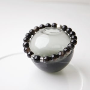 A8 등급 흑요석 원석 옵시디언 젬스톤 천연석 팔찌, 골드드래곤 (GOLD DRAGON)