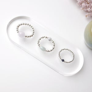 블루 사파이어 라벤더 비취 오팔 천연석 반지 3set, 골드드래곤 (GOLD DRAGON)