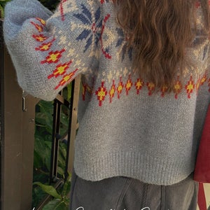 [울20%]르메이 카라넥 눈꽃 겨울 가디건