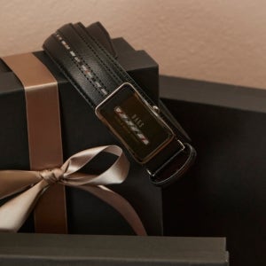 [닥스 액세서리 남성] 닥스 블랙 로고장식 소가죽 벨트 WBBE5E810BK