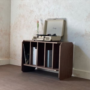 팔아선 LP수납장 턴테이블장 턴테이블거치대, 브라운페니