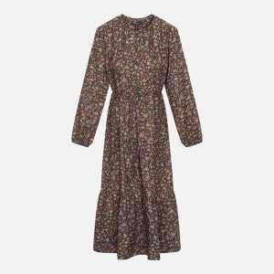 [써스데이 아일랜드] 플라워 기모 티어드 원피스_T258MOP244W