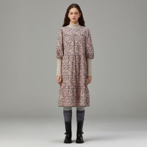 [써스데이 아일랜드] 플라워 미디 코듀로이 원피스_T258MOP238W