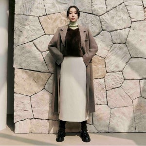 JJ지고트  백 밴딩 H라인 패딩 스커트 GPCA0SKR21