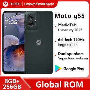 모토로라 MOTO G55 스마트폰 6.5인치 120Hz 디스플레이 글로벌롬 미디어텍 디멘시티 7025 CPU 256GB 50MP 5000mAh 휴대폰