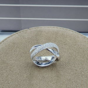 [골든듀] 칸타빌레(L)D 6호~8호 18K 화이트골드 반지(211200109)