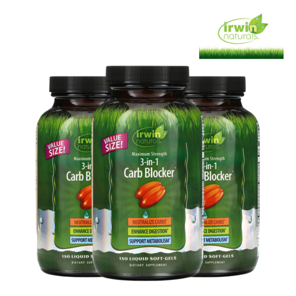 <b>어윈내추럴</b> 3in1 카브 블락커 흰강낭콩 추출물 150정 3개