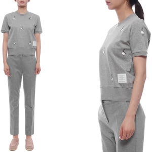 [롯데백화점] 톰브라운 25FW 여성 구스 자수 반팔티셔츠 FJS216E J0055 055 25F LE1220571381