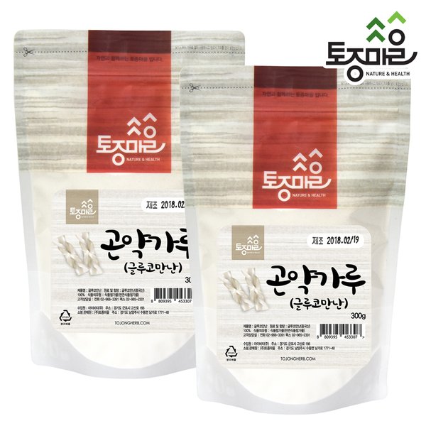 토종마을 곤약가루(<b>글루코만난</b>) 300g X 2개