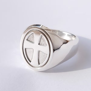 (아이디어스 단독) 925실버 십자가 교황 반지, 낙타 주얼리