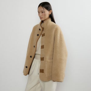 [링서울] [라세지스지혜PICK] reversible shearling mustang coat-camel