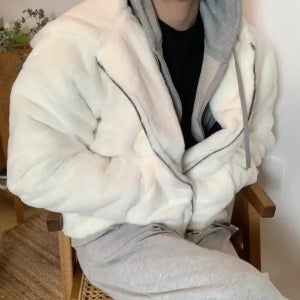 [당일출고]밍크 숏패딩 오버핏 빅사이즈 양털패딩 양털후리스 후리스 자켓 점퍼 패딩 기모