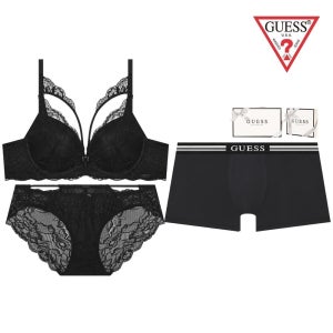[롯데백화점] 게스 언더웨어 [선물포장/쇼핑백] 스트링 레이스 커플속옷세트 ODWBRB96ODWPTB96OEMDRB92 LE1220575450