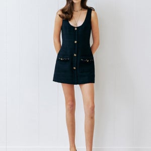 [레브레브] TWEED MINI JUMPSUIT BK 24RVWD02BK