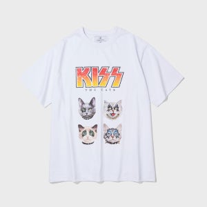 [38컴온커먼] The cats Dp T-shirts (White)