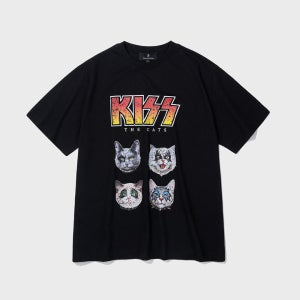 [38컴온커먼] The cats Dp T-shirts (Black)