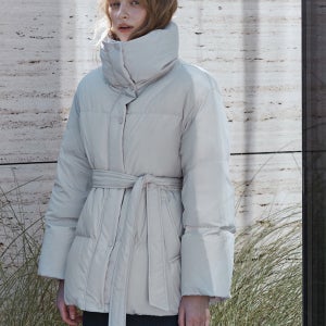 [잇미샤] [Exclusive]하이넥 벨티드 구스다운 패딩 [ITPBZPD321]