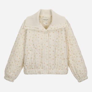 [써스데이 아일랜드] 잔꽃 퀼팅 하이넥 점퍼_T258MJP933W T258MJP933W