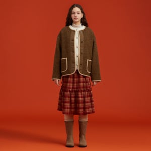 [써스데이 아일랜드] 헤어리 부클 점퍼형 자켓_T258MJK237W T258MJK237W