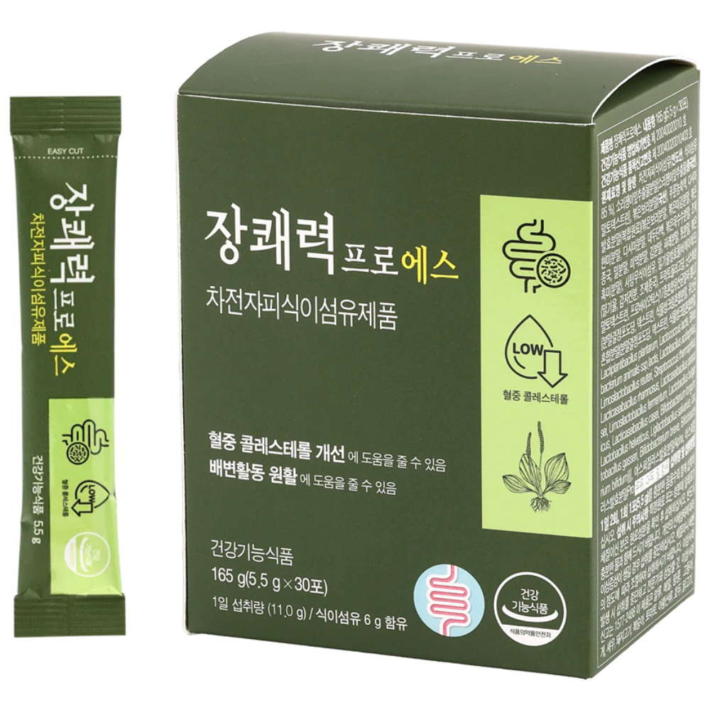 장쾌력 프로에스 차전자피 식이섬유 영양제 쾌변 다이어트 보충제 1개 165g