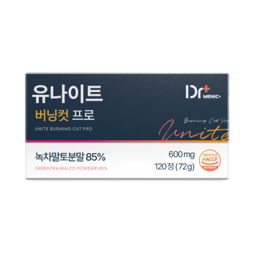 닥터메닉 유나이트 <b>버닝컷</b> 프로 녹차말토분말 85%  1개  120정