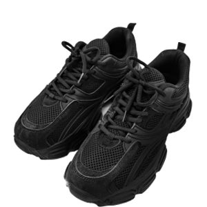 buttonseoul 어글리 대디 매쉬 운동화 (트리플 블랙)