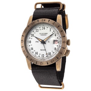 글라이신 에어맨 빈티지 자동 남성 시계 GL0378 실버 다이얼 오토매틱 Airman Vintage Noon Purist 40mm Silver Dial Men s  33496320