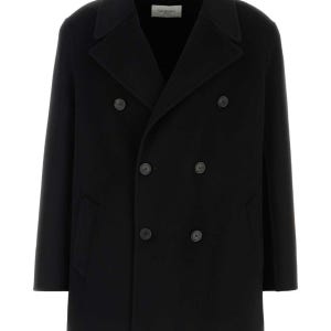 생로랑 더블 페이스 피코트 블랙 837180 Y060R 1005 25FW Caban 6B Manche Coude E Double 837180Y060R1005 148358162