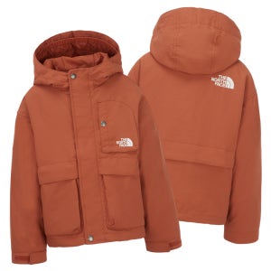 [매장판] 노스페이스 키즈 바람막이 자켓 캠프아웃 우븐 점퍼 다크 오렌지 NJ3BR53U