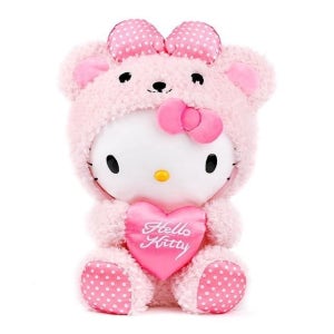 헬로키티 핑크 곰돌이 인형옷 하트 코스튬 고양이