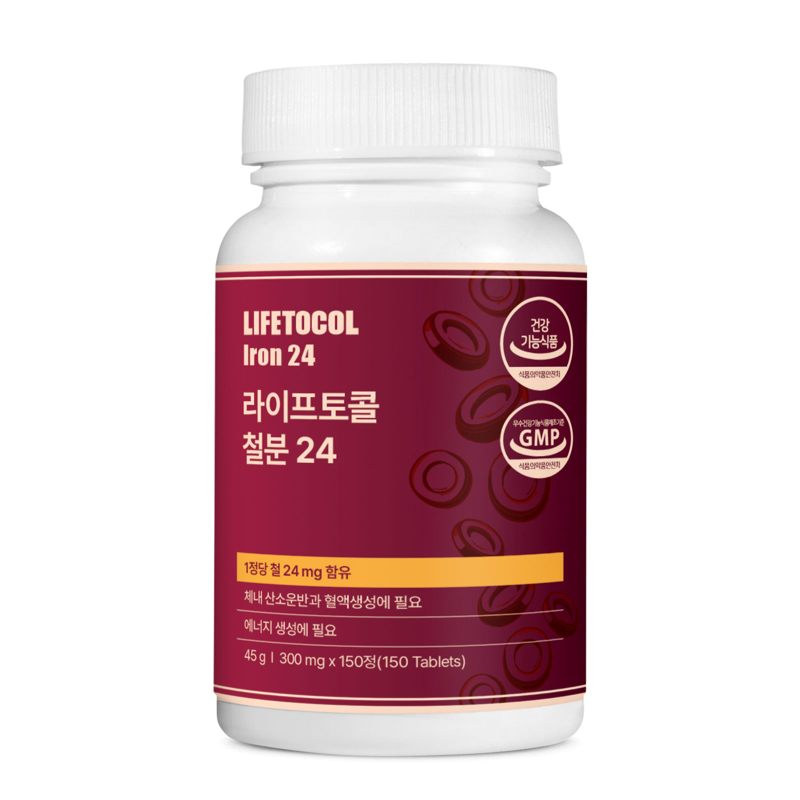 라이프토콜 철분 24 300mg x 150정, 1개