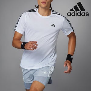 아디다스 세일  반팔티 /A- IQ3835 / 오운더 런 에센셜 3 스트라이프 티