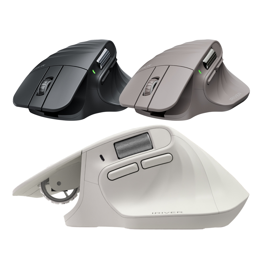 아이리버 Air Lift 50 항균처리 충전식 멀티페어링 버티컬 블루투스 무소음 무선 마우스 화이트