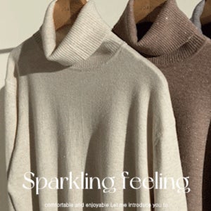 글리터 펄 폴라 니트