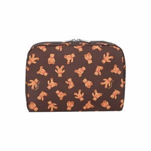 레스포색 테디베어 원더랜드 엑스트라 라지 렉탱귤러 코스메틱 파우치 [7121.He52]