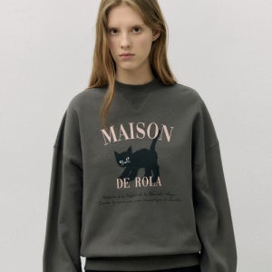 [로라로라] ROLA CAT SWEATSHIRT CHARCOAL 5007953094