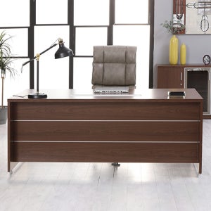 티나 컴퓨터 중역 재택근무 책상 고급 (내추럴월넛)