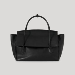 Tessa Leather Tote Bag Black (FROM ITALY)