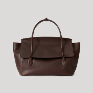 Tessa Leather Tote Bag Dried Plum (FROM ITALY)