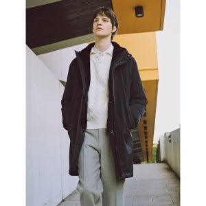 로가디스 폴리 퍼 후드 디태쳐블 다운코트 - 네이비 (RY5X38P08R)