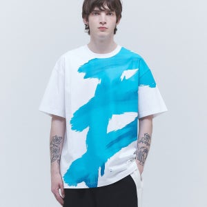 빈트릴 [모다아울렛][빈트릴]빈트릴 반팔 뉴 페인팅 오버핏 반팔 티셔츠 (화이트)_DJ 대전점