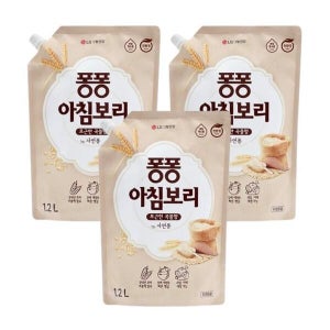 LG생활건강 퐁퐁 아침보리 안심설거지 리필 1.2L 3개 (11920427)