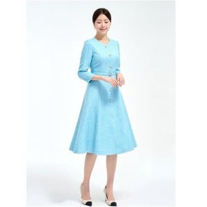 트위드 플레어 원피스 (MZCGWO8890 BL1)_IC