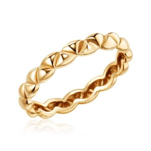 [모룬] 14K 골드 트라이 위브 올밴드 반지 S MOR42232