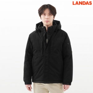 랜더스 투레이어 패딩 자켓 남녀공용 토목건축공사 현장 직원용 방한잠바 인쇄 파카제작 JK860W