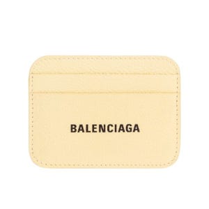 발렌시아가 로고 프린트 캐시 카드 홀더 옐로우 593812 1IZI3 7660 BUTTER YELLOW 148391880