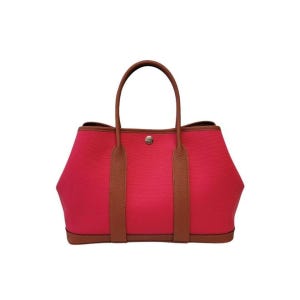 에르메스 가든 파티 30 베르소 백 오피시에 네곤다 팔라듐 하드웨어 로즈 익스트림 루즈 베니티엔 H082262CKAU