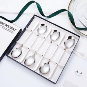 모던 숟가락 6인 세트 집들이 선물용 스테인리스 수저 (WFC9614)
